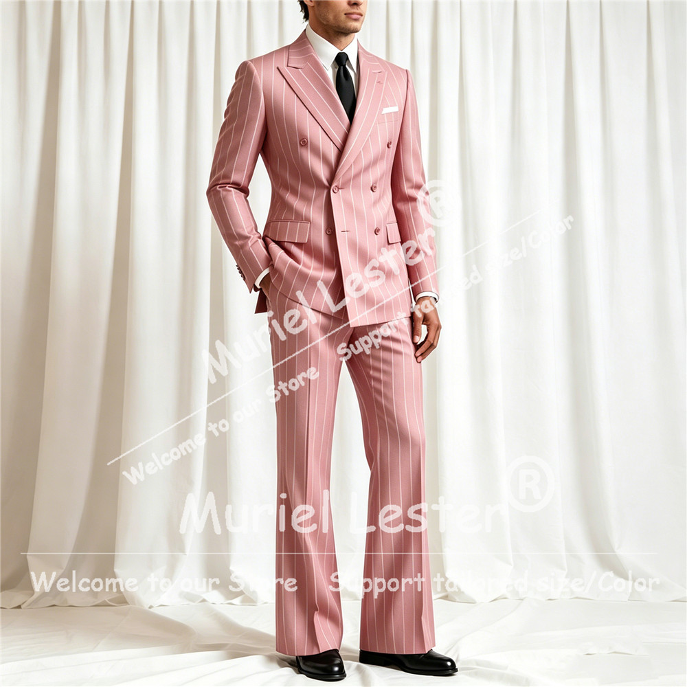 Setelan Jas Pria Bergaris Eleg - Elegant Formal Men'S Wear ulasan dan harga