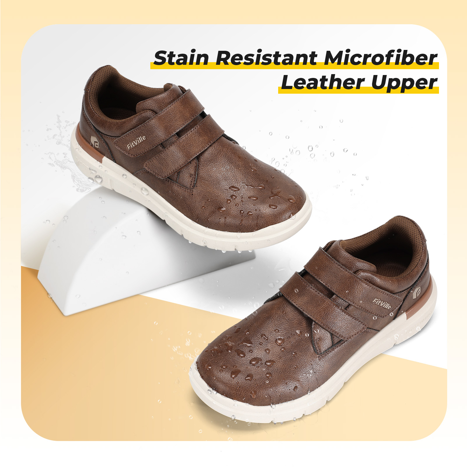 Sepatu Diabetes FitVille Wide, - Formal Men Daily Wear Footwear ulasan dan harga