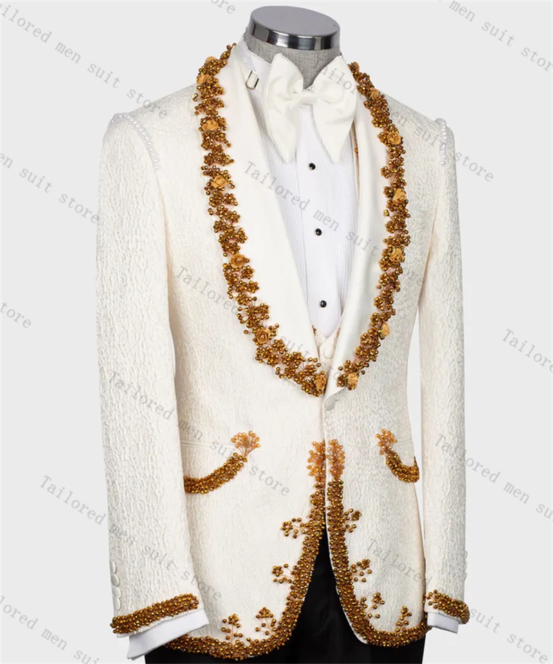 Set Celana Setelan Pria Pengan - Men Formal Wear Black And White ulasan dan harga