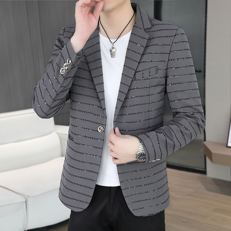Blazer Pria Berpayet Gaya Berl - High End Men'S Formal Wear ulasan dan harga