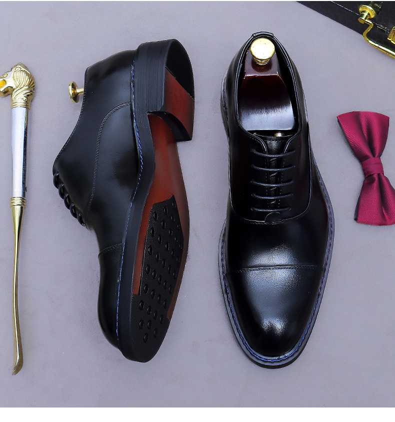 Sepatu Oxford Cognac Cap-Toe K - Formal Men Daily Wear Footwear ulasan dan harga