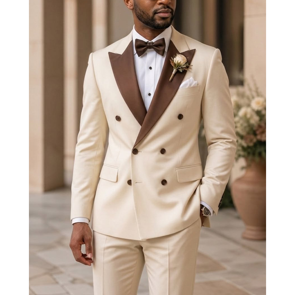 Setelan Tuxedo Pria Double Bre - Men Formal Wear Outfits ulasan dan harga