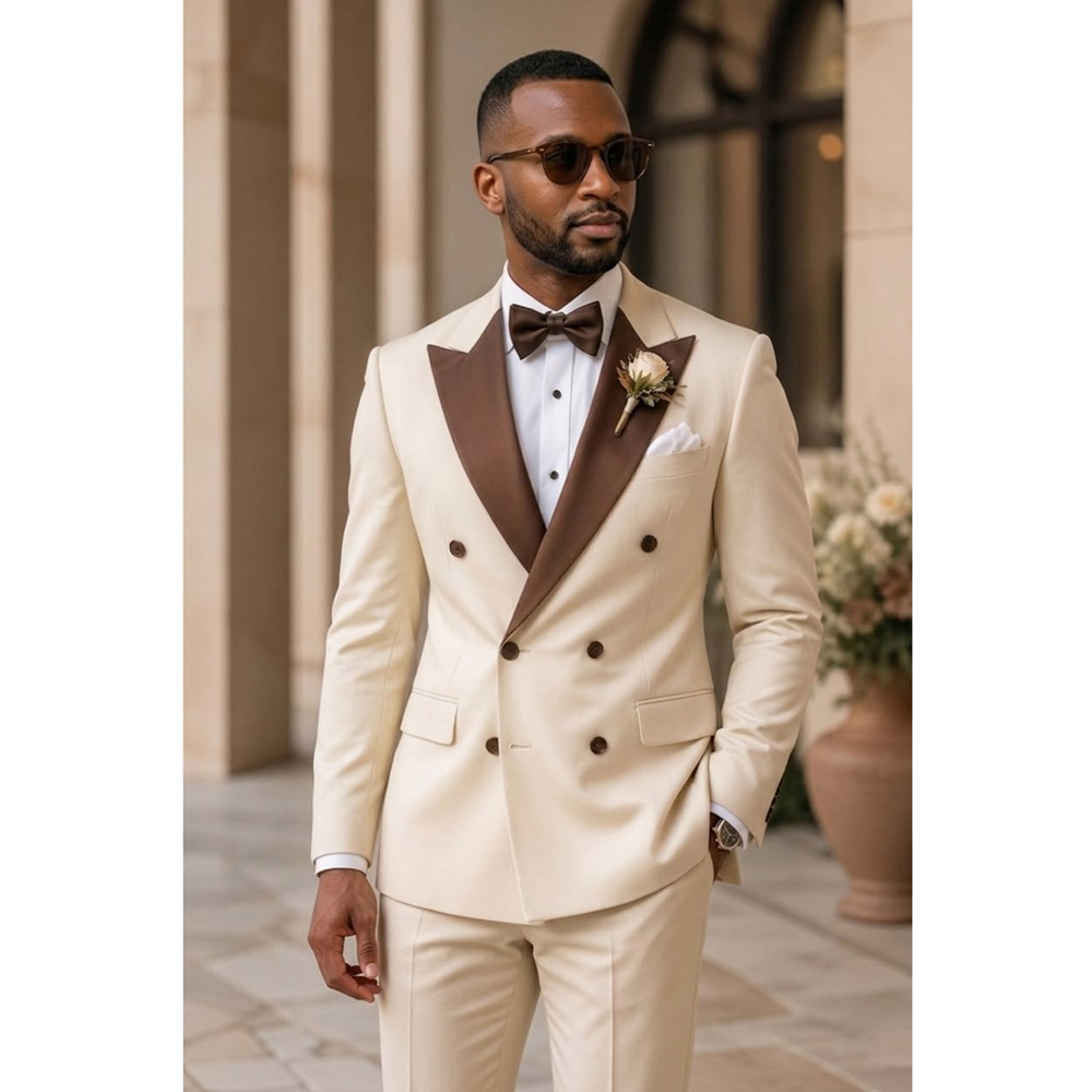 Setelan Tuxedo Pria Double Bre - Men Formal Wear Outfits ulasan dan harga