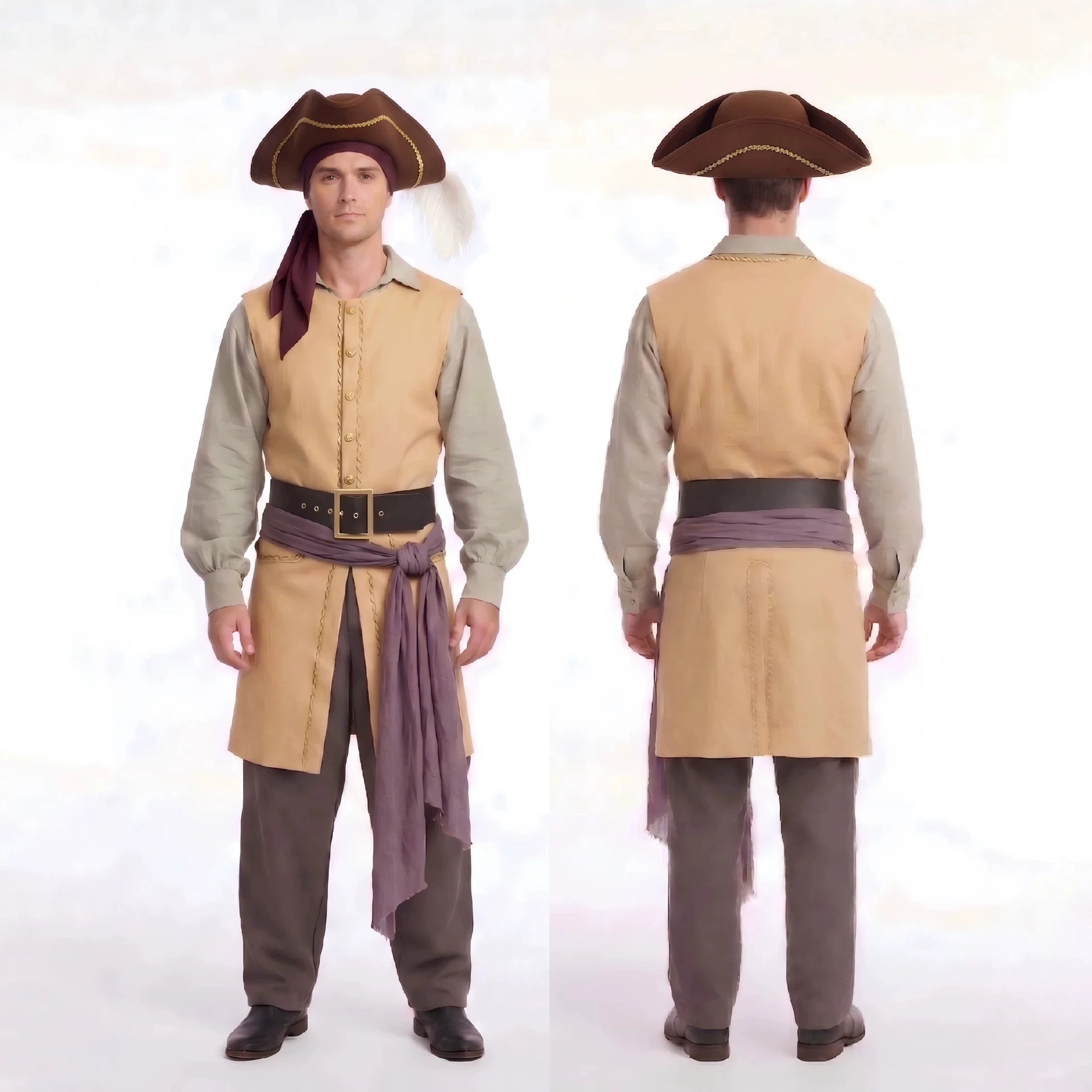 Kostum Cosplay Bajak Laut Kapt - Men'S Formal Wear Belt ulasan dan harga
